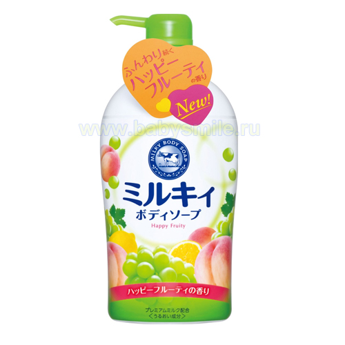 Cow Brand «Milky» - Жидкое мыло для тела c фруктовым ароматом, 580 мл. (004015)