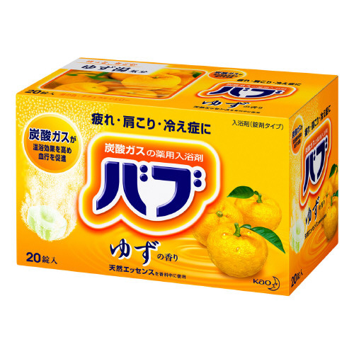 KAO «Bub» - Соль для ванны в таблетках с ароматом цитрусовых,  коробка 40 гр. х 20 шт. (024688)