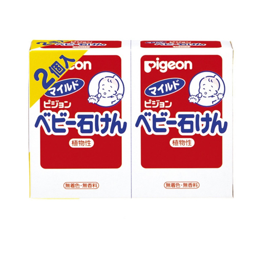 Pigeon - Детское натуральное мыло на основе растительных компонентов c экстрактом сквалана, коробка 90 гр. х 2 шт. (081849)