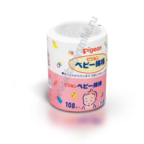 Ватные палочки PIGEON для детей с рождения 108 шт. (100182)
