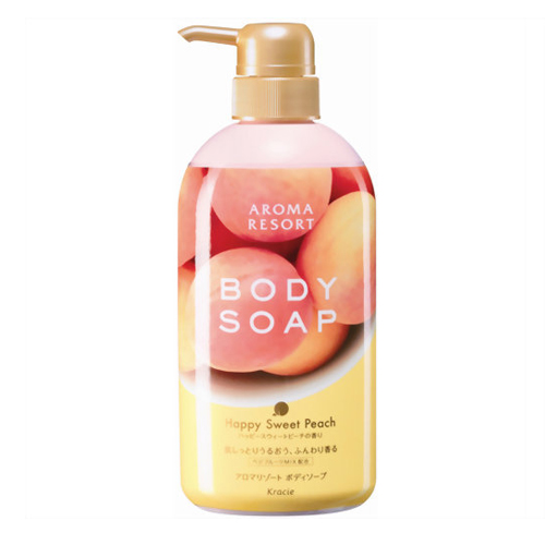 Kracie «Aroma resort» - Жидкое мыло для тела «Сладкий персик», диспенсер 400 мл. (174383)