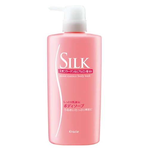 Kracie «Silk» - Жидкое увлажняющее мыло для тела с природным коллагеном и нежным ароматом цветов, диспенсер 520 мл. (175403)