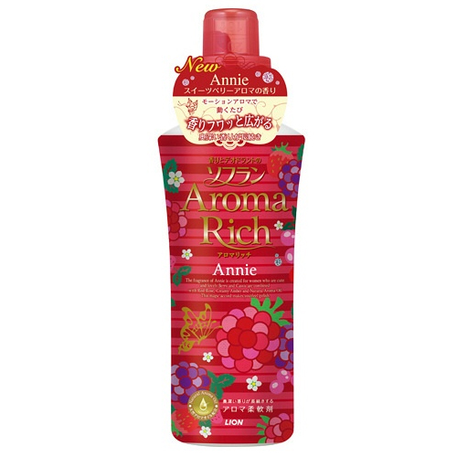 Lion «Soflan Aroma Rich Annie» - Кондиционер для белья «Энни» с ароматом красной смородины, малины, земляники и розы, 620 мл. (186076)