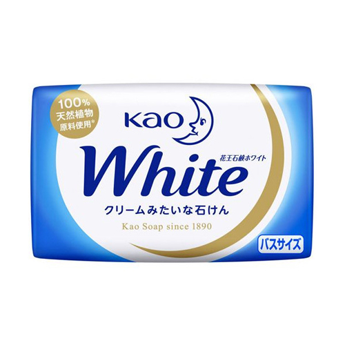 KAO «White» - Увлажняющее крем-мыло для тела с ароматом белых цветов, брикет 130 гр. (232038)