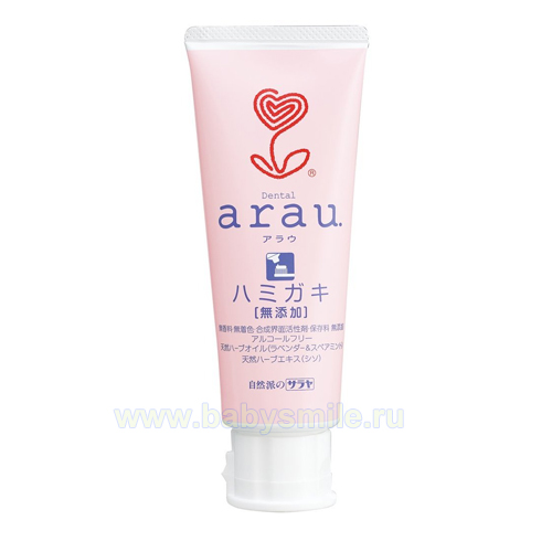 ARAU  - Зубная паста для чувствительных дёсен, БЕЗ ФТОРА 120г (238680)