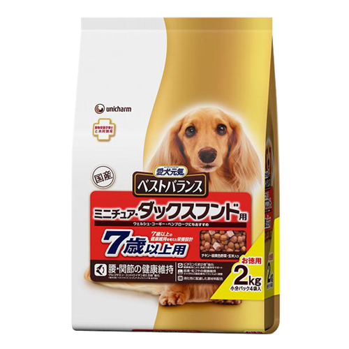 Unicharm «The Best Balance» - Сухой корм для собак с 7 лет (Миниатюрная Такса, Вельш Корги Пемброк), упаковка 2 кг. (689387)