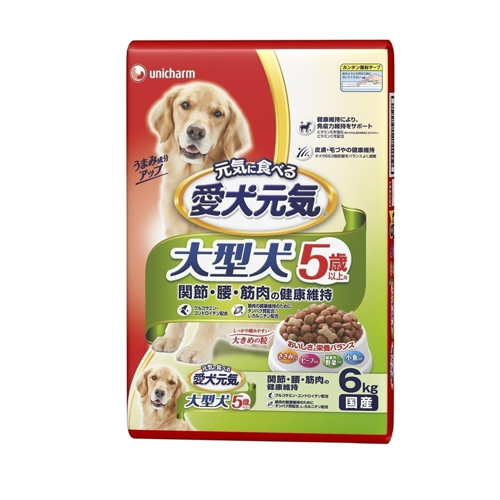 Unicharm «Aiken Genki» - Сухой корм для больших собак с 5 лет, упаковка 6 кг. (697573)