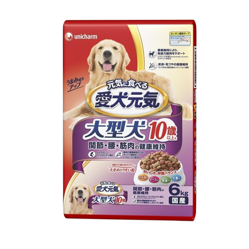 Unicharm «Aiken Genki» - Сухой корм для больших собак с 10 лет, упаковка 6 кг. (698006)
