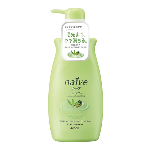 Kracie «Naive» - Шампунь для нормальных волос с экстрактом алоэ и зеленого винограда, диспенсер 550 мл. (715821)