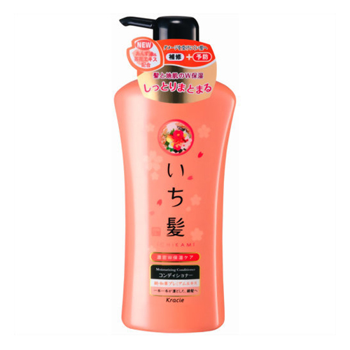 Kracie «Ichikami» - Увлажняющий кондиционер для поврежденных волос с абрикосовым маслом и цветочными экстрактами, диспенсер 530 г. (720948)