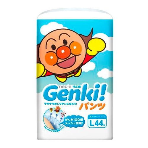 Японские трусики Genki - L (9-14кг) - 44шт
