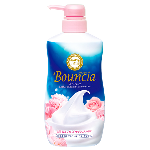 COW Brand Bouncia- Жидкое увлажняющее мыло для тела (Взбитые сливки),цветочный аром., 550 мл.