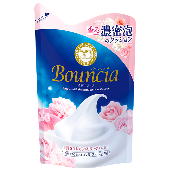 COW Brand Bouncia- Жидкое увлажняющее мыло для тела (Взбитые сливки),цветочный аром.,см/б 430 мл.(006903)
