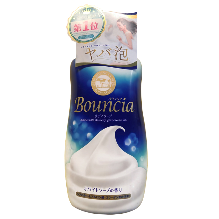 COW BRAND Bouncia, Жидкое увлаж. мыло для тела с гиалур. кислот. и коллаг., аром. свеж., 500 мл. (008259)