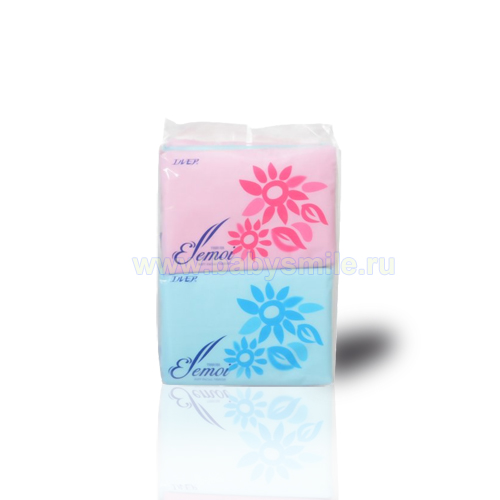 Ellemoi «Pocket Tissue» Двухслойные карманные салфетки с отверстием для крючка, 6*10шт. (011014)