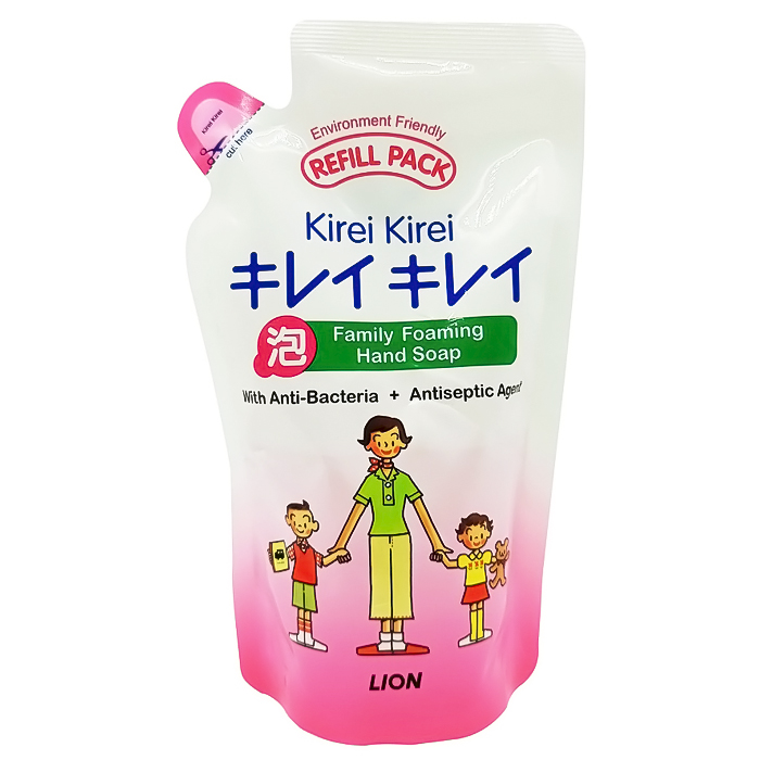 Lion Kirei Kirei Мыло-пенка антибактериальная для рук, воздушное мыло, з/б, 200 мл (020245)