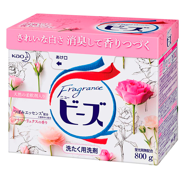 КАО New Fragrance Beads -Стиральный порошок с кондиционирующим эффектом с ароматом розовой розы,800 (349484)