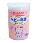 Ватные палочки PIGEON тонкие для детей с рождения 108 шт. (100816)
