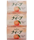 Kracie «Naive» - Увлажняющее антибактериальное мыло для рук с экстрактом листьев персика, брикет 90 г х 3 (111388)