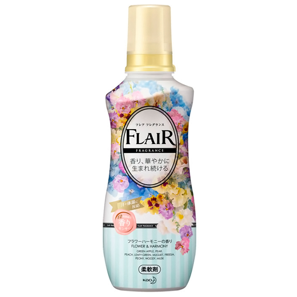 KAO Flair Fragrance Кондиционер для белья с антибактериальным эффектом, цветочный аромат, 570 мл. (347152)