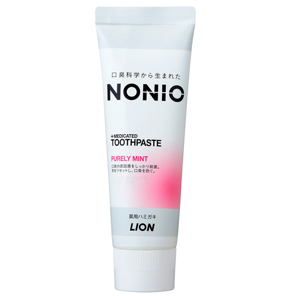 LION Nonio Зубная паста отбеливающего и длительн. освеж. действия с легким мятным вкусом,130 гр. (259305)