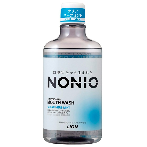 LION Nonio Ополаскив. для полости рта с длител. освежающ. эффектом, охлажд. мятный вкус, 600 мл. (259350)