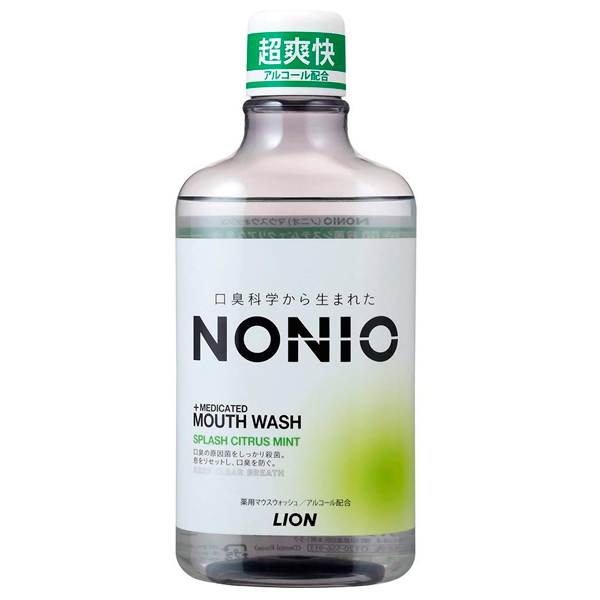 LION Nonio Ополаскиватель для полости рта с длител. освеж. эффект., мятно-цитрусов. вкус, 600 мл. (259367)