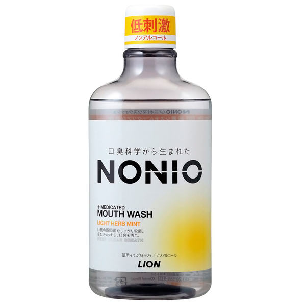 LION Nonio Ополаскиватель для полости рта с длител. освеж. эффектом  легкий мятный вкус, 600 мл. (259398)
