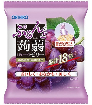 Health Orihiro Желе КОННЯКУ, виноград,порционное, 120г (254340)