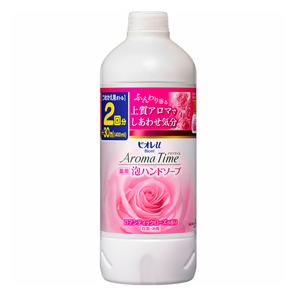 КAO Biore U Жидкое мыло-пенка для рук с антибакт. эффектом, аромат розы, 450 мл.  (294517)