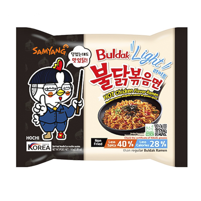 BULDAK Лапша Samyang Рамэн со вкусом Острой Курицы низкокалорийная, б/п, 110г  (114678)