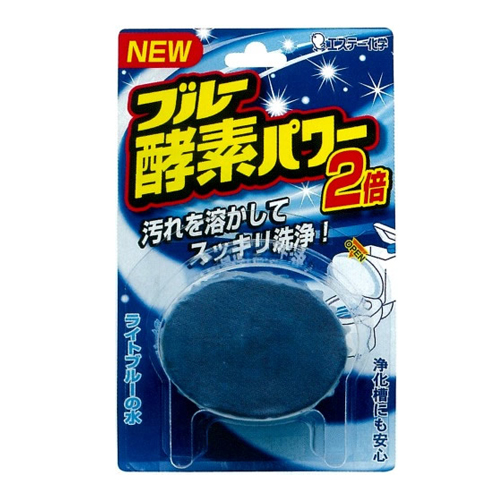 Очищающая и ароматизирующая таблетка для бачка унитаза с ферментами окрашивающими воду в голубой цвет, с ароматом леса, 120г (116294)