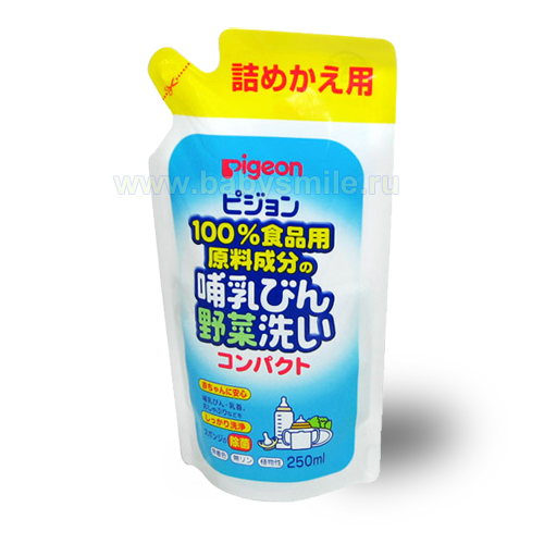 Средство - концентрат для мытья бутылочек и овощей PIGEON см/уп 250 мл. (121149)