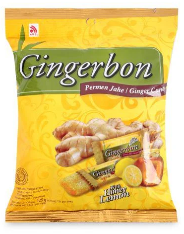 AGEL Имбирные конфеты GINGERBON с медом и лимоном, 125г. (301436)