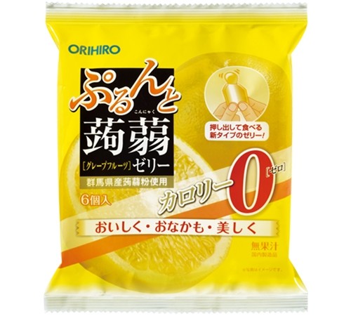 Orihiro Желе КОННЯКУ грейфрукт и лимон, порционное, 120 г. (254586)