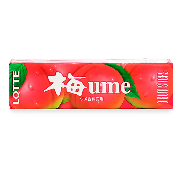 Lotte "Ume Gum" Жевательная резинка со вкусом японской сливы и крапивы, 26.1 гр.