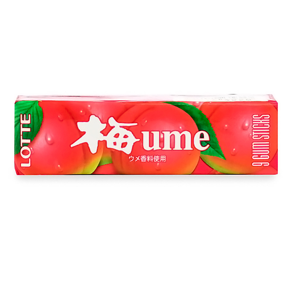 Lotte "Ume Gum" Жевательная резинка со вкусом японской сливы и крапивы, 26.1 гр.