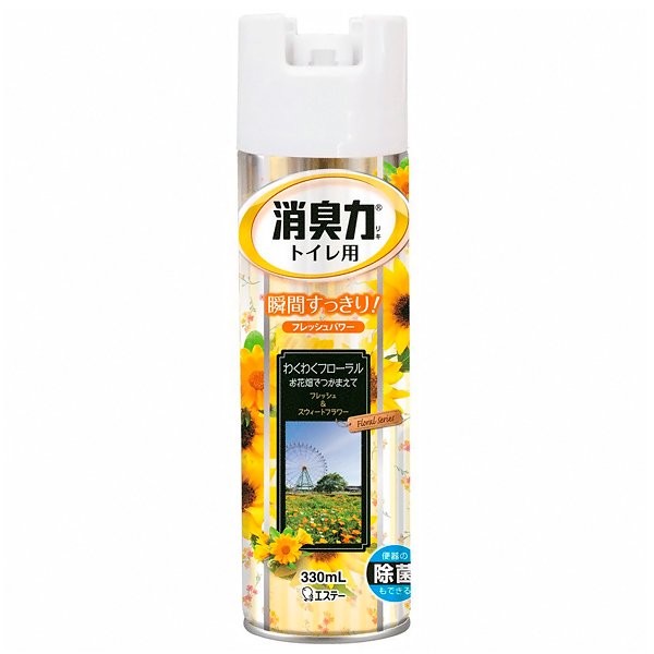ST Deodorant Force- Освежитель воздуха для туалета цветочный сад, спрей 330 мл.(126781)