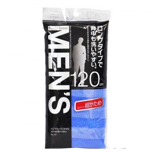 AISEN Mens Мужская мочалка для тела сверхжесткая, удлиненная, 28 х 120 см. (237369)
