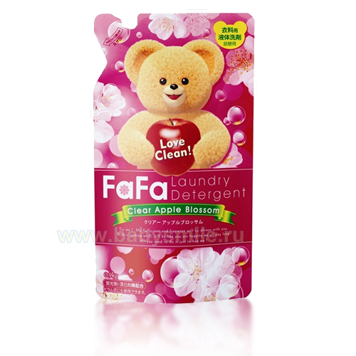 Жидкое средство для стирки детской одежды для стиральных машин с ароматом яблока, Nissan « FaFa Clear Apple Blossom» см/уп, 900 мл. (142234)