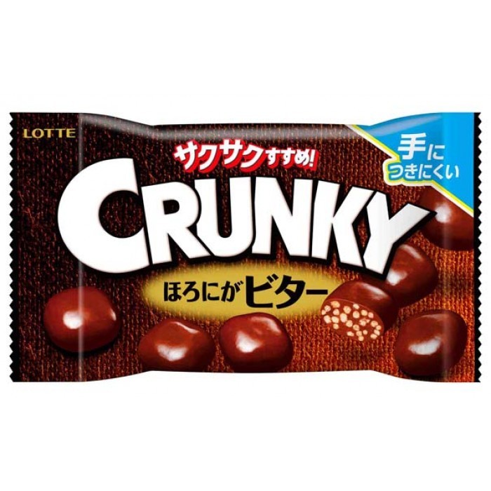 Lotte Crunky Pop joy Bitter Chocolate Хрустящие шарики горького шоколада с миндальной пастой, 32г. (172610)