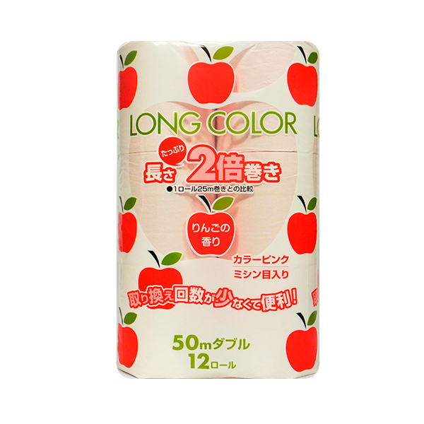 FUJIEDA SEISHI Туалетная бумага двухслойная, аромат яблоко 50 м. 12 рулонов (150936)