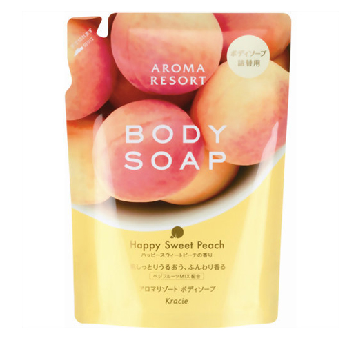 Kracie «Aroma resort» - Жидкое мыло для тела «Сладкий персик», запасной блок 350 мл. (174406)