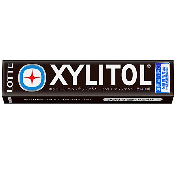 Lotte Xylitol Gum Black mint Жевевательная Резинка со вкусом  мяты, 21 г. (204661)