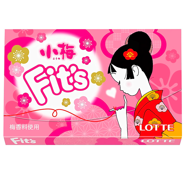 Lotte Fit’s Koume Жевательная резинка, Японская слива, 24,6 гр. (204265)