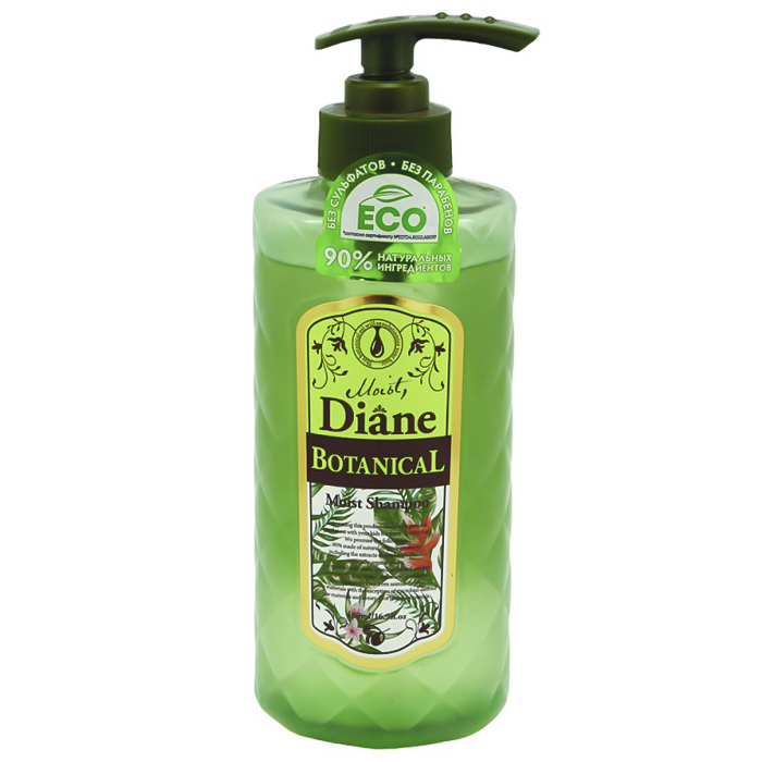 Moist Diane Botanical  Шампунь бессиликоновый безсульфатный, Увлажнение, 480 мл