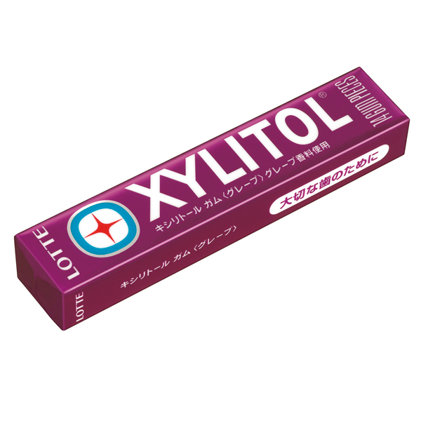 Lotte Xylitol Gum Grape Жевательная резинка,Со вкусом винограда, 21 гр. (777048)