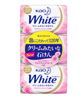 KAO «White» - Увлажняющее крем-мыло для тела с ароматом розы, коробка 3 х 85 гр. (232366)