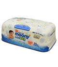 Moony - Влажные детские салфетки после туалета, растворимые в воде, контейнер 50 шт. (244867)