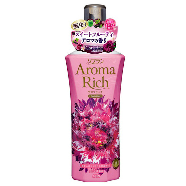 Lion Aroma Rich Кондиционер для белья Christine с пряным фруктовым ароматом, флакон 600 мл (248521)